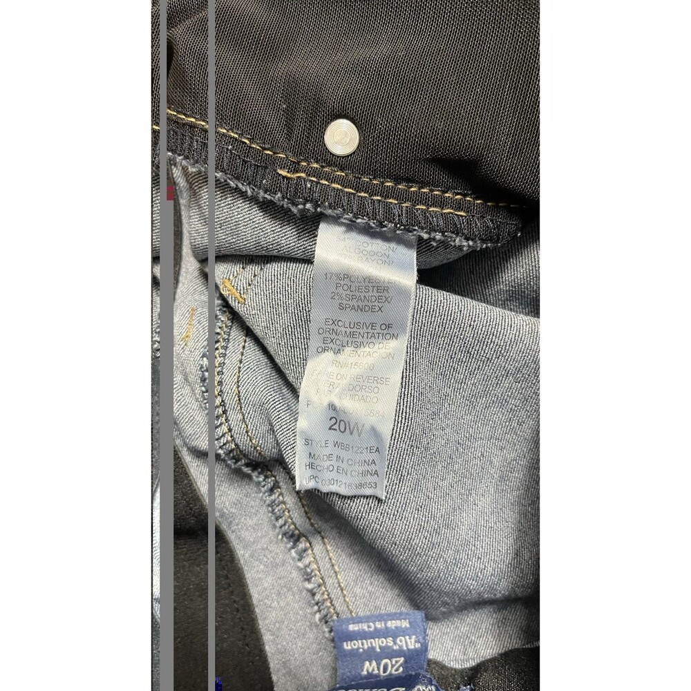 Democracy Ab Solution Jeans Women 20W Plus Bootcut Stretch Blue High Rise Denim - Picture 7 of 8
